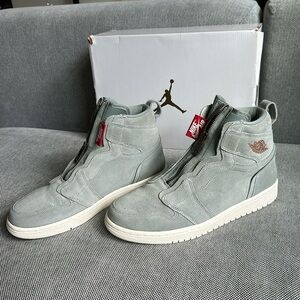 Nike Air Jordan 1 high top zip up sneakers with the box
